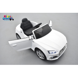 Audi S5 Coupé TFSI 12 volts Blanc Glacier, voiture electrique enfant télécommande parentale 2.4 GHZ, 12 volts, 2 moteurs