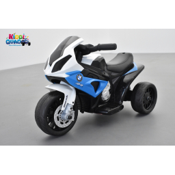 BMW S1000 RR bleu, tricycle électrique pour enfant 6 volts