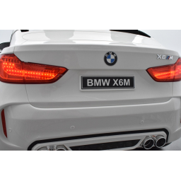 BMW X6 M Blanc 2 places, voiture électrique enfant , 12 volts - 10AH, 2 moteurs